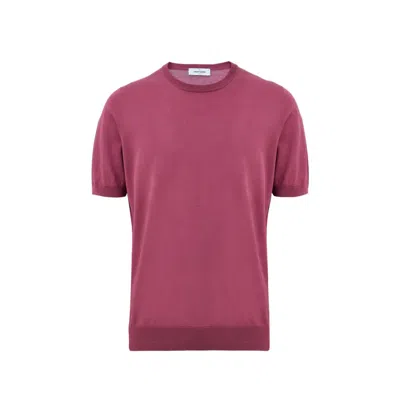 Gran Sasso Purple Cotton T-shirt In Pink