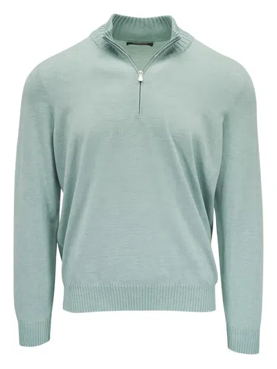 Gran Sasso Quarter-zip Sweater In Blue