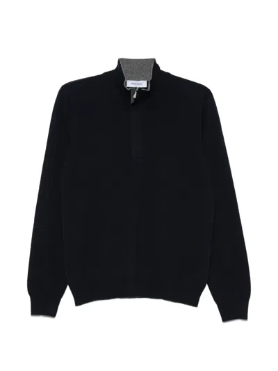 Gran Sasso Quarter-zip Sweater In Black