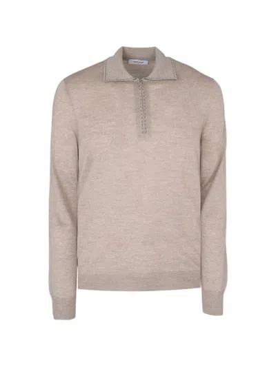 Gran Sasso Quarter-zip Sweater In Neutral