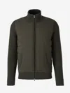 Gran Sasso Quilted Panel Cardigan In Military Green