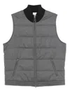 Gran Sasso Quilted Wool Gilet In Gray