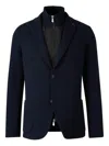 Gran Sasso Quilted Zip-front Blazer In Blue