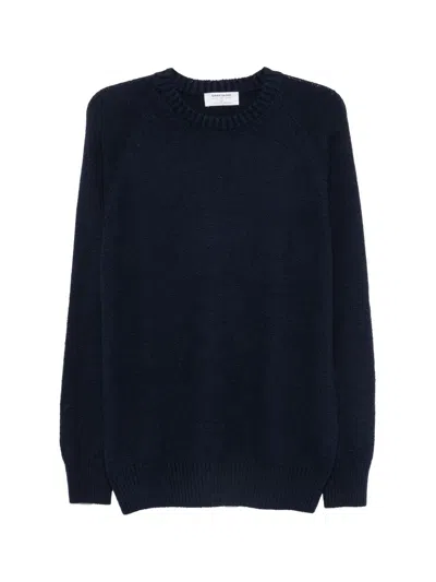 Gran Sasso Raglan-sleeve Cotton Sweater In Blue