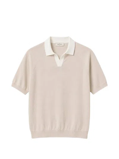 Gran Sasso Raglan-sleeve Polo Shirt In Neutral