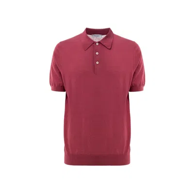 GRAN SASSO RED COTTON POLO SHIRT