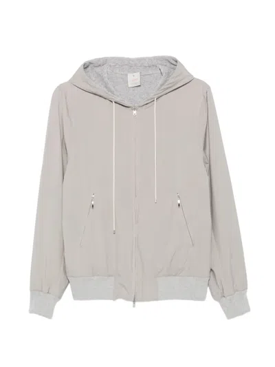 Gran Sasso Reversible Hooded Jacket In Gray