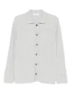 Gran Sasso Ribbed Button-up Cardigan In Gray