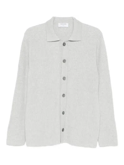 Gran Sasso Ribbed Button-up Cardigan In Gray