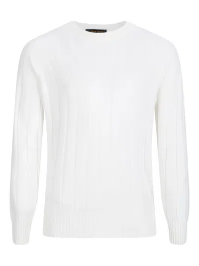 Gran Sasso Ribbed Crew-neck Sweater In Black