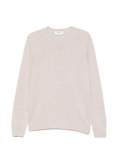 Gran Sasso Ribbed Crew-neck Sweater In Neutral