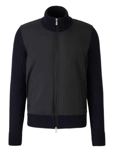 GRAN SASSO RIBBED-DETAIL CARDIGAN