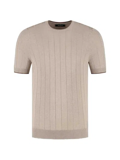 Gran Sasso Ribbed-hemt-shirt In Neutral