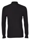 Gran Sasso Ribbed High-neck Sweater In Black
