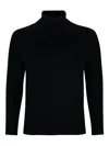 Gran Sasso Ribbed-knit Turtleneck Sweater In Black