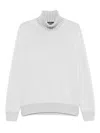 Gran Sasso Ribbed-knit Turtleneck Sweater In Gray