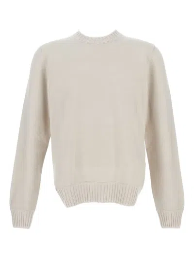 Gran Sasso Ribbed Long-sleeve Sweater In Neutral