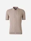 Gran Sasso Cotton Polo Shirt In Brown