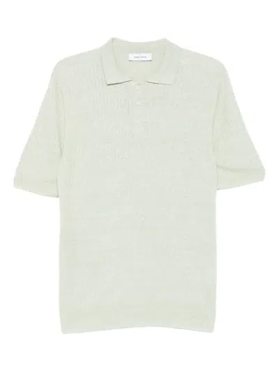 Gran Sasso Ribbed Polo Shirt In Gray