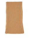 Gran Sasso Ribbed Scarf In Brown
