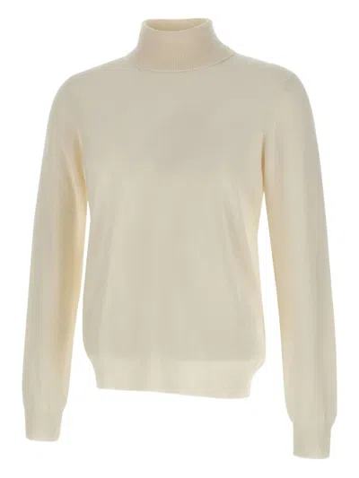 Gran Sasso Ribbed Turtleneck Sweater In Neutral
