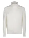 Gran Sasso Ribbed Turtleneck Sweater In White
