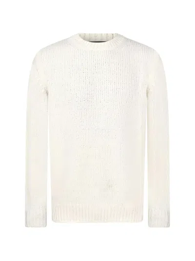 Gran Sasso Ribbed-knit Crew-neck Sweater In Neutral