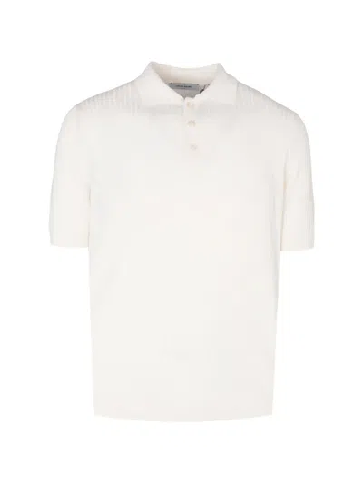 Gran Sasso Ribbed-knit Polo Shirt In Neutral