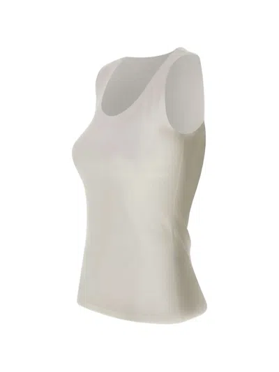 Gran Sasso Ribbed-knit Tank Top In White