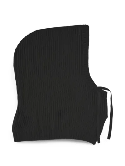 Gran Sasso Ribbed-knit Wool Balaclava Hat In Black