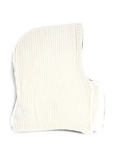 Gran Sasso Ribbed-knit Wool Balaclava Hat In White