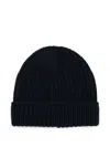 Gran Sasso Ribbed-knit Wool Beanie Hat In Blue