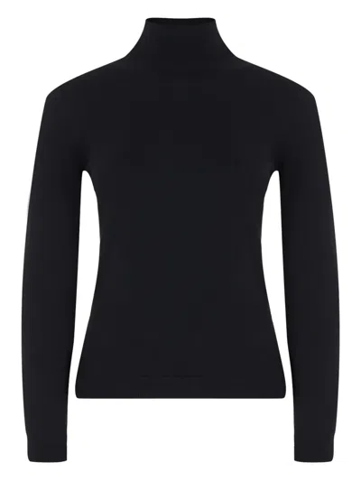 Gran Sasso Per Mocerino 1949 Woman Turtleneck Black Size 8 Virgin Wool