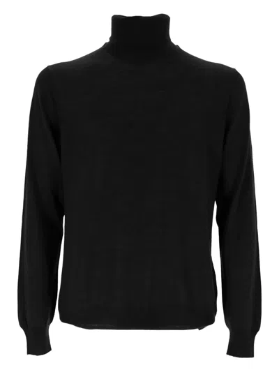 Gran Sasso Roll-neck Sweater In Black