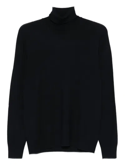 Gran Sasso Roll-neck Sweater In Black