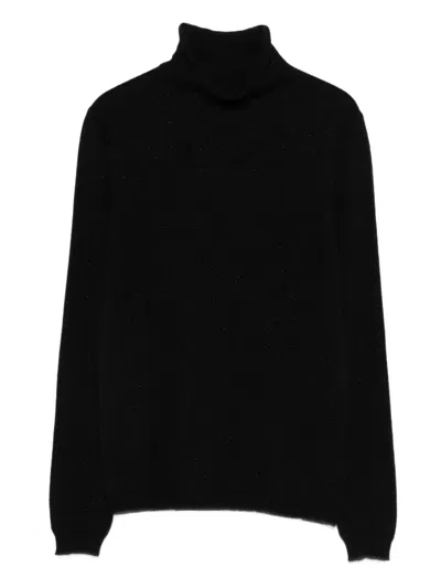 Gran Sasso Roll-neck Sweater In Black