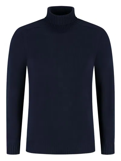 Gran Sasso Roll-neck Sweater In Blue