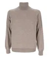 Gran Sasso Roll-neck Sweater In Brown