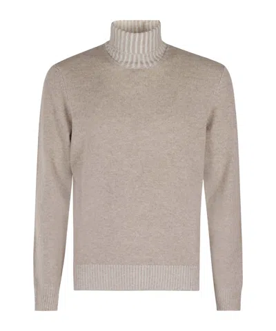 Gran Sasso Roll-neck Sweater In Neutral