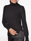 Gran Sasso Roll-neck Wool Sweater In Black