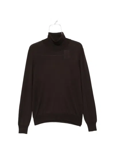 Gran Sasso Roll-neck Knitted Sweater In Black
