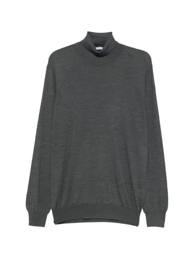 Gran Sasso Roll-neck Wool Sweater In Gray