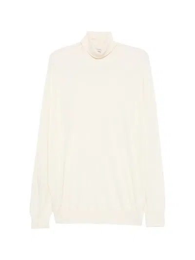 Gran Sasso Roll-neck Wool Sweater In Neutral