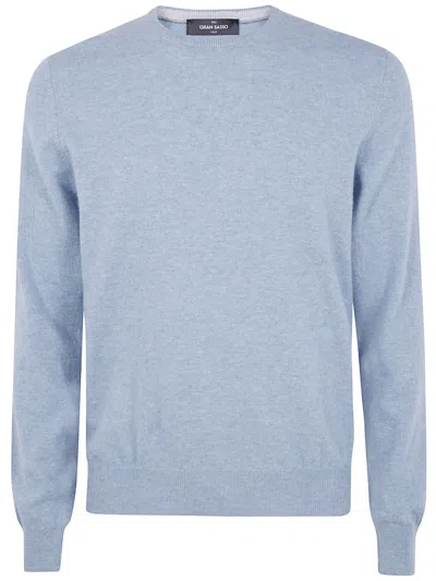 Gran Sasso Round Neck "gransasso" Round Neck Sweater Clothing In Blue