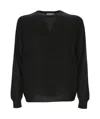 Gran Sasso Cashmere-silk Sweater In Black