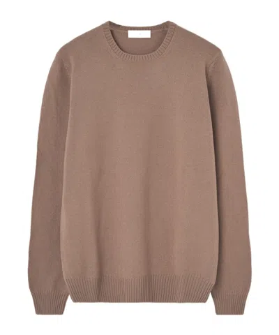 Gran Sasso Round Neck Sweater In Brown