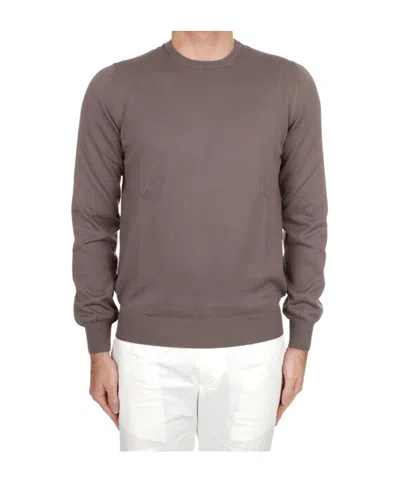 Gran Sasso Round Neck Sweater In Gray