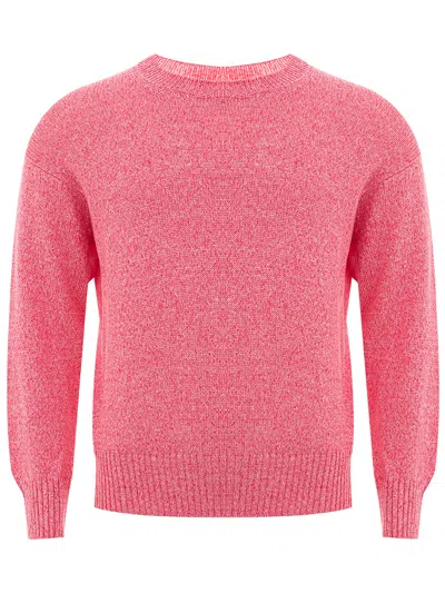 GRAN SASSO ROUND NECK SWEATER IN PINK COTTON GRAN SASSO