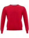 Gran Sasso Round Neck Sweater In Red  In Rosso