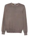Gran Sasso Round-neck Wool Sweater In Brown